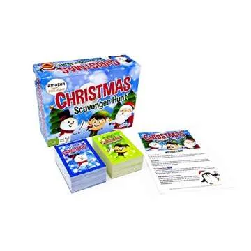 Christmas Scavenger Hunt Game with 220 Cards for Family Fun