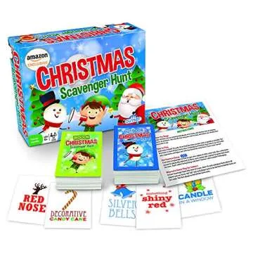 Christmas Scavenger Hunt Game with 220 Cards for Family Fun
