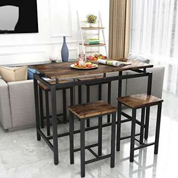 Stylish Recaceik 5 PCS Dining Table Set for Small Spaces