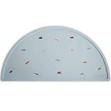 Mushie Silicone Placemat for Kids - Retro Cars Design