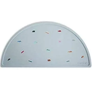 Mushie Silicone Placemat for Kids - Retro Cars Design