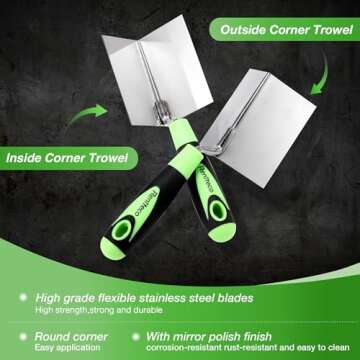 Reniteco 2 PCS Drywall Corner Tool Set for Smooth Finishes