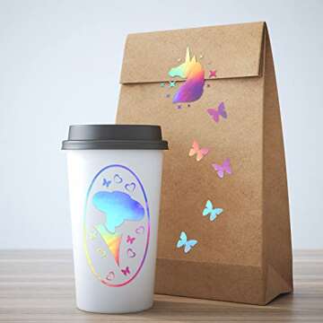 Outus Holographic Sticker Paper - 24 Sheets A4 Size