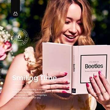 Beetles Gel Nail Design Kit, Nude Pink Gel Liner Nail Art Design Polish Set Paint For Nail 6 Colors Pastel Yellow Green Pink Purple Orange Swirl Built Thin Nail Art Brush Manicure Gift for Women