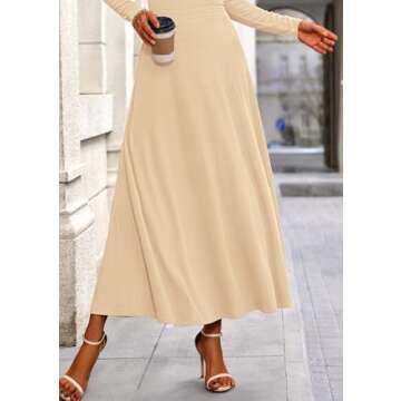 Stylish 2-Piece Skirt Set for Women in Beige