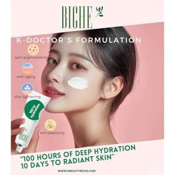 BICHE Dermatologist Formulated White Tomato Cream with Niacinamide, Tranexamic Acid, Glutathione Face Cream 50ml - Anti-Aging, Dark Spot Corrector, 100hrs Deep Hydration