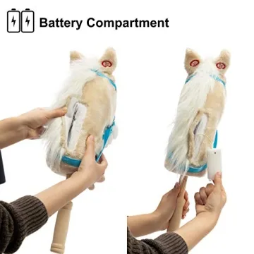 HollyHOME Plush Stick Horse with Sounds for Kids - Fun Playtime Toy