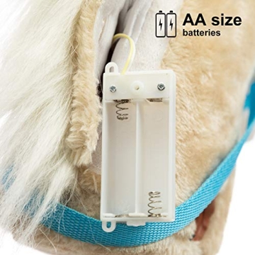 HollyHOME Plush Stick Horse with Sounds for Kids - Fun Playtime Toy