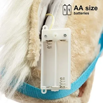 HollyHOME Plush Stick Horse with Sounds for Kids - Fun Playtime Toy