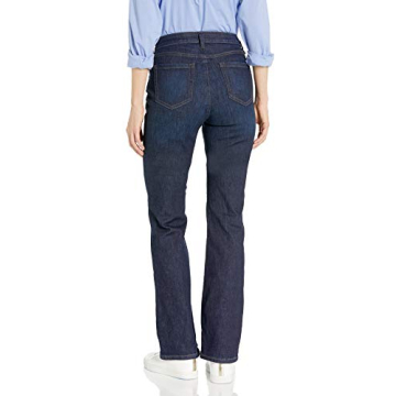 Amazon Essentials Women's Mid-Rise Slim Bootcut Jean, Dark Wash, 8 Short