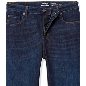Amazon Essentials Women's Mid-Rise Slim Bootcut Jean, Dark Wash, 8 Short