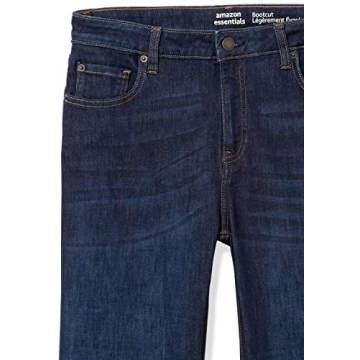Amazon Essentials Women's Mid-Rise Slim Bootcut Jean, Dark Wash, 8 Short