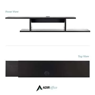 AdirHome Floating Media Cabinet for Modern Living Spaces