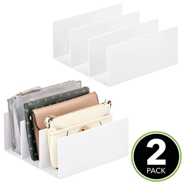 mDesign Plastic Purse and Handbag Organizer - Storage Solution