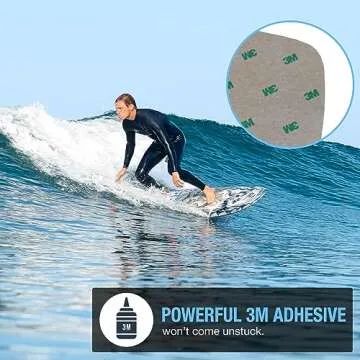 Ho Stevie! Premium Surfboard Traction Pad [Choose Color] 3 Piece, Full Size, Maximum Grip, 3M Adhesive, for Surfing or Skimboarding