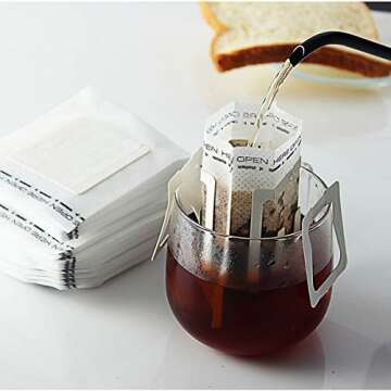 Ayevision Coffee Filter Bags - 100 Disposable for Travel