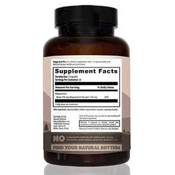 Natural Rhythm Magnesium Taurate for Heart Health 120 Capsules