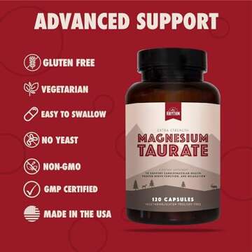 Natural Rhythm Magnesium Taurate for Heart Health 120 Capsules