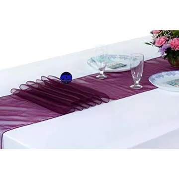 MDS Organza Table Runners 15 Pack for Weddings and Events