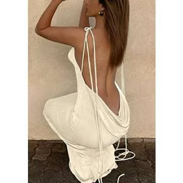 Stylish Vssjavun Backless Summer Party Dress for Women