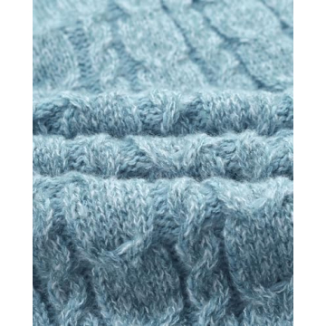 Vivilli Sweaters for Women Fall 2024 Women Outfits Dressy Casual Trendy Fashion Winter Old Money Clothes Cute Cable Knit Quarter Zip Pullover Tops Oversized Sweaters Fall Winter Clothes Blue S