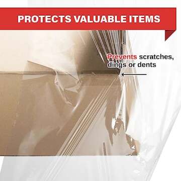 Stretch Wrap Industrial Strength Extra Thick 17.5" 1100 SqFt 80 Gauge (20 Micron) 1 Pack Shrink Wrap Roll for Moving Supplies, Furniture, Pallets, Plastic Wrap for Packing, Heavy Duty Stretch Film