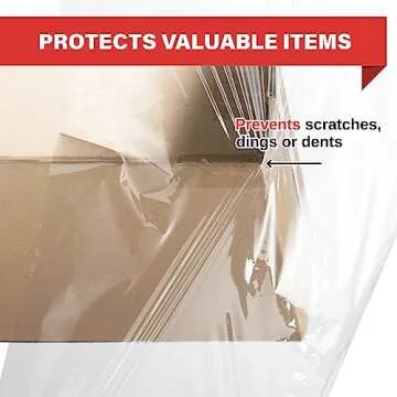 Stretch Wrap Industrial Strength Extra Thick 17.5" 1100 SqFt 80 Gauge (20 Micron) 1 Pack Shrink Wrap Roll for Moving Supplies, Furniture, Pallets, Plastic Wrap for Packing, Heavy Duty Stretch Film