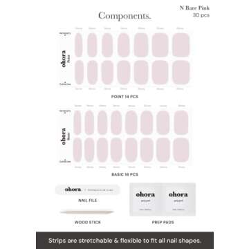 ohora Semi Cured Gel Nail Strips - Easy & Long Lasting