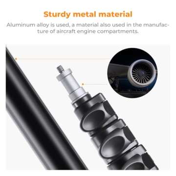 K&F Concept Aluminum Light Stand: Compact & Stable Photography