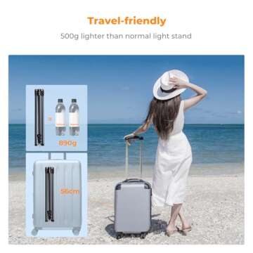 K&F Concept Aluminum Light Stand: Compact & Stable Photography