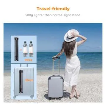 K&F Concept Aluminum Light Stand: Compact & Stable Photography