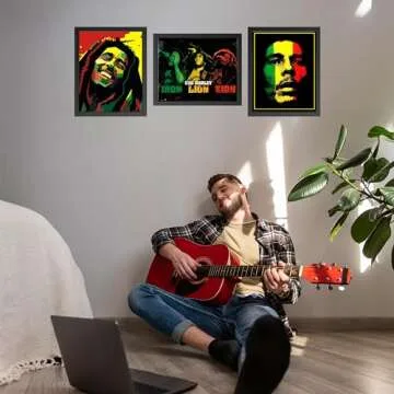 Bob Marley Silhouettes Wall Art Prints for Home Decor