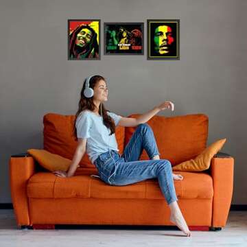 Bob Marley Silhouettes Wall Art Prints for Home Decor