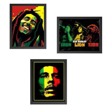 Bob Marley Silhouettes Wall Art Prints for Home Decor