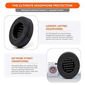 WC SweatZ Protective Earpad Covers for Over-Ear Headphones