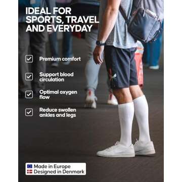 DANISH ENDURANCE Compression Socks - Organic Cotton Comfort