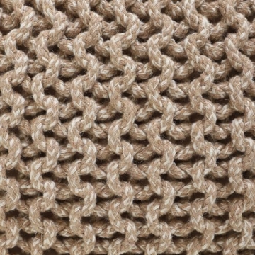 Stylish Hand Knitted Pouf Ottoman for Living Room Decor