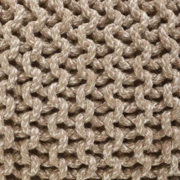 Stylish Hand Knitted Pouf Ottoman for Living Room Decor