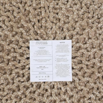 Stylish Hand Knitted Pouf Ottoman for Living Room Decor