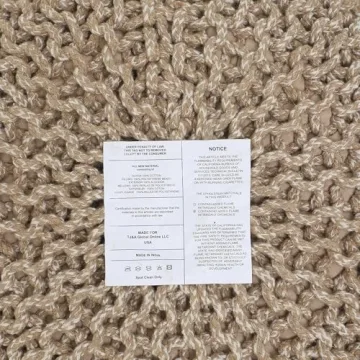 Stylish Hand Knitted Pouf Ottoman for Living Room Decor