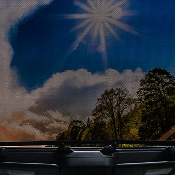 RERPRO Sunshade Compatible with 2021 2022 2023 2024 2025 New Ford Bronco 4 Door Sun Shade Bikini Top Roof Bimini Soft Mesh Net Exterior Accessories, Blocks UV Wind Noise, Black