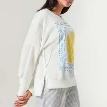 Amiblvowa Y2K Oversized Graphic Sweatshirt for Women