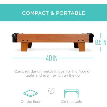 40in Portable Tabletop Air Hockey Arcade Table