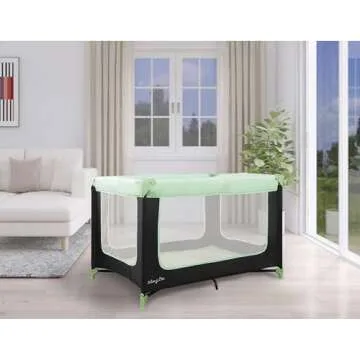 Dream On Me Zodiak Portable Playard in Mint, Lightweight, Packable and Easy Setup Baby Playard, Brea...