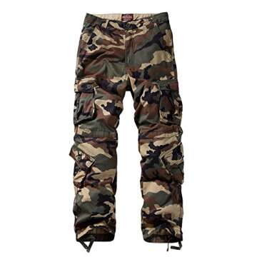 Match Men's Wild Cargo Pants(28,Khaki camo)