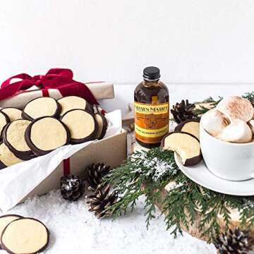 Nielsen-Massey Holiday Gifts Food Flavoring Bundle, Almond Extract, Peppermint Extract, Madagascar Bourbon Pure Vanilla Extract for Baking and Cooking, 2 Ounce Bottles