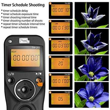 PIXEL TW-283/N3 Wireless Shutter Remote Release Control for Canon 5D Mark III/ 5D Mark IV/ 5D 6D /7D Mark II/ 7D 50D 40D 30D D60 D30 1DX MARKII