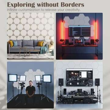 12 Pack Hexagon Acoustic Panels, 14"×12"×0.4" White Sound Proof Foam Panels for Wall, High-Density Sound Absorbing Panels for Recording Studio, Office&Home, No Self-Adhesive