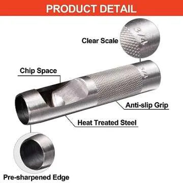 Spurtar Leather Punch Set - Heavy Duty 12 PCS Tool