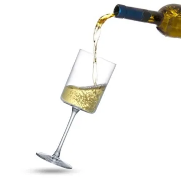 JoyJolt Claire Elegant White Wine Glasses Set of 2